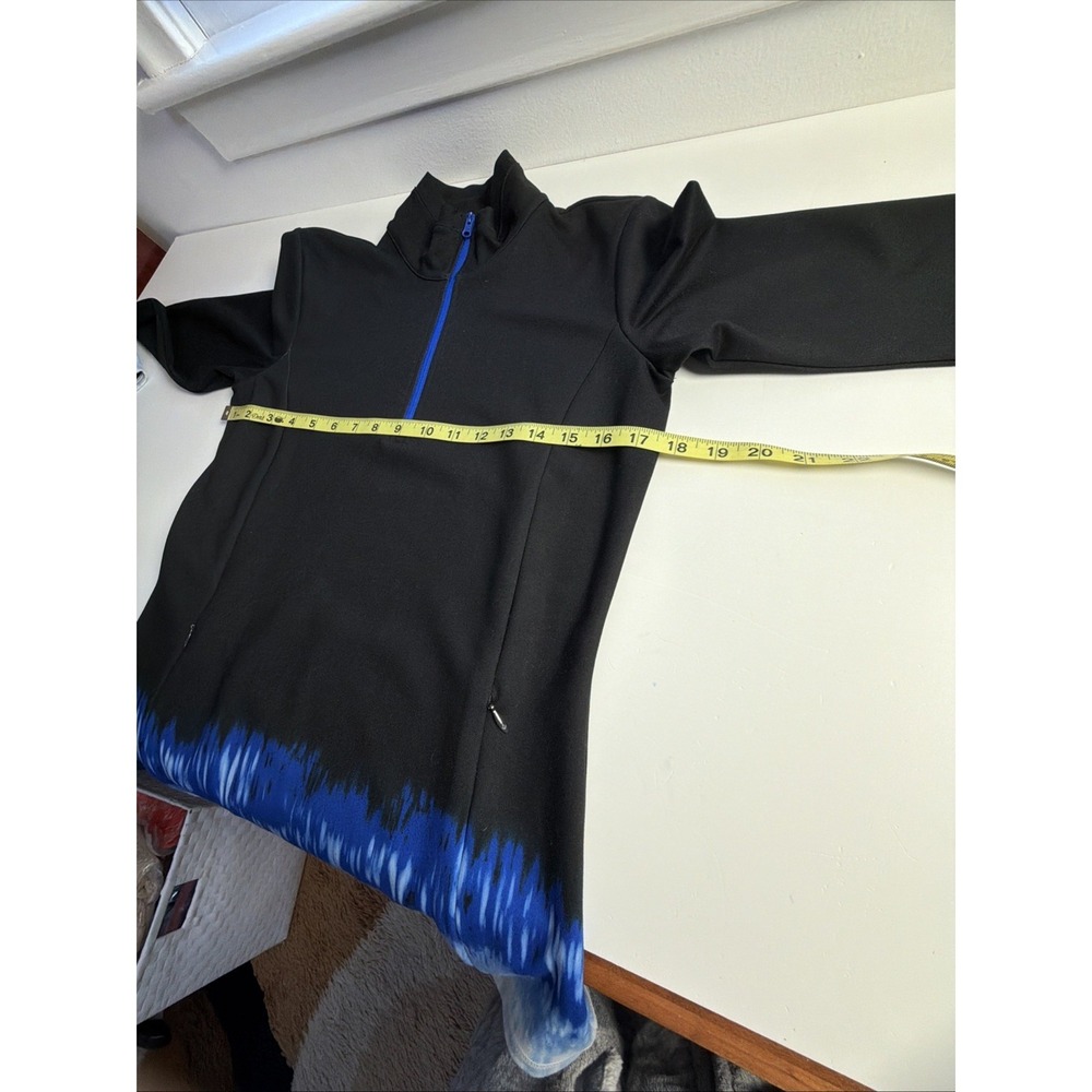 T by Talbots Ombré UPF 50+ Pullover Top Athletic Black Half Zip Scuba Size XS - Picture 4 of 5